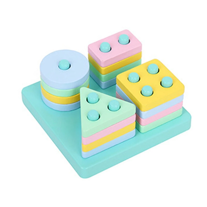 Деревянная детская Геометрическая развивающая головоломка для раннего развития 
Деревянная детская Геометрическая развивающая головоломка для раннего развития