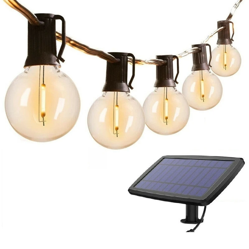 G40 Solar Powered 18Ft Outdoor Patio Globe String Lights Bistro Yard Decoration 10 Bulbs
G40 Solar Powered 18Ft Outdoor Patio Globe String Lights Bistro Yard Decoration 10 Bulbs