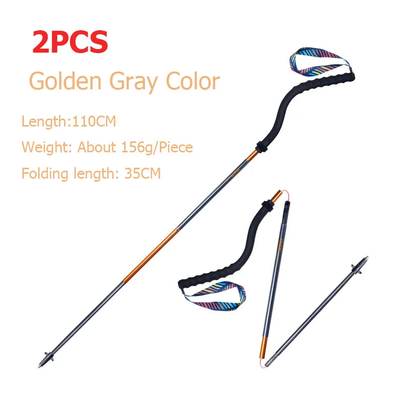E4206 Bend Trekking Poles Lightweight S-shaped Curved Handle Folding Pole Walking Stick For Mountaineering Hiking Tour
E4206 Bend Trekking Poles Lightweight S-shaped Curved Handle Folding Pole Walking Stick For Mountaineering Hiking Tour