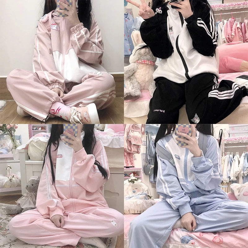 Sanrio Hello Kitty Kuromi My Melody Cinnamoroll Students Loose Sports Casual Suit Clothing Kawaii Girl Ins Fashion Sports Set
Sanrio Hello Kitty Kuromi My Melody Cinnamoroll Students Loose Sports Casual Suit Clothing Kawaii Girl Ins Fashion Sports Set