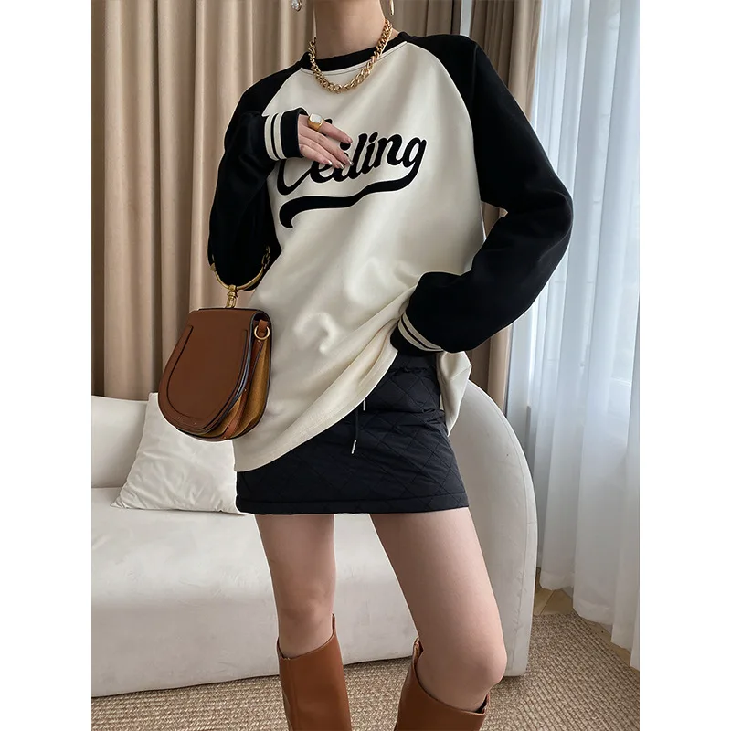 American Retro Letters Printed Color Blocking Shoulder Sleeves Padded Sweater 2022 Fall and Winter New Pullover Tops
American Retro Letters Printed Color Blocking Shoulder Sleeves Padded Sweater 2022 Fall and Winter New Pullover Tops