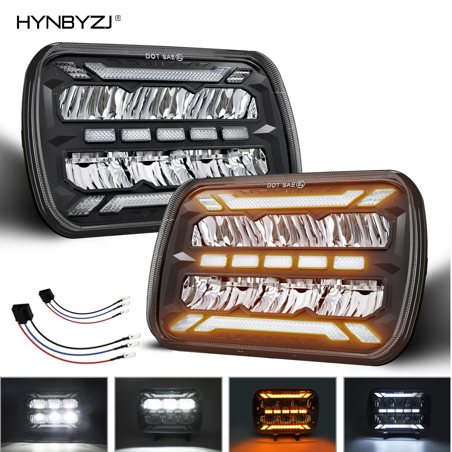HYNBYZJ 400W 7-дюймовая квадратная фара 7x5 Wrangler 6000K / 3500K двухцветная рефракционная фотолампа фары
HYNBYZJ 400W 7-дюймовая квадратная фара 7x5 Wrangler 6000K / 3500K двухцветная рефракционная фотолампа фары