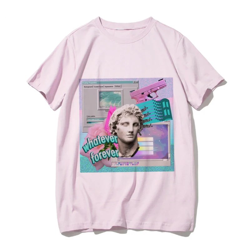 2020 New Pink Women's Clothing Vaporwave Aesthetics Art Harajuku Vintage Vogue Streetwear Tracksuit Personality Female T-shirt
2020 New Pink Women's Clothing Vaporwave Aesthetics Art Harajuku Vintage Vogue Streetwear Tracksuit Personality Female T-shirt