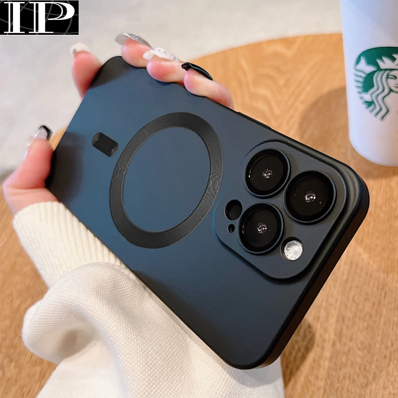 Ультратонкий силиконовый чехол для Magsafe, магнитный чехол с беспроводной зарядкой для iPhone 15 14 13 11 12 Pro Max Plus, противоударный чехол с полным покрытием объектива 
Ультратонкий силиконовый чехол для Magsafe, магнитный чехол с беспроводной зарядкой для iPhone 15 14 13 11 12 Pro Max Plus, противоударный чехол с полным покрытием объектива