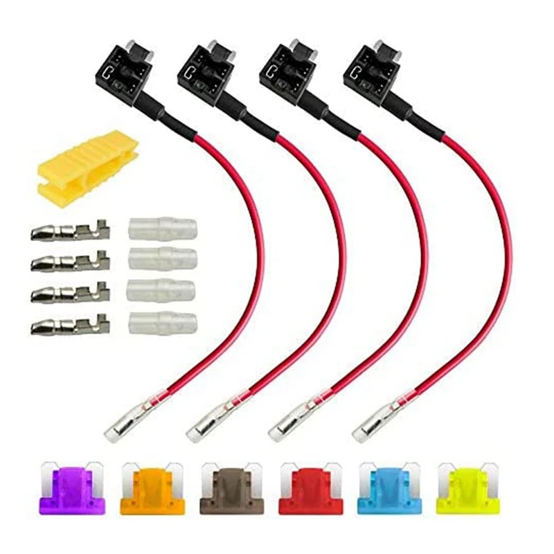12V-24V Add-A-Circuit Fuse Tap, ACS Miniature Piggy Back Blade Fuse Holder With Wire Harness
12V-24V Add-A-Circuit Fuse Tap, ACS Miniature Piggy Back Blade Fuse Holder With Wire Harness