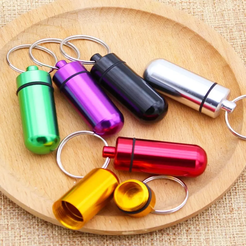 1Pcs Portable Mini Waterproof Aluminum Pill Box Medicine Storage Case Outdoor Aluminum Alloy Bottle Hanging Keychain Pill Case 
1Pcs Portable Mini Waterproof Aluminum Pill Box Medicine Storage Case Outdoor Aluminum Alloy Bottle Hanging Keychain Pill Case