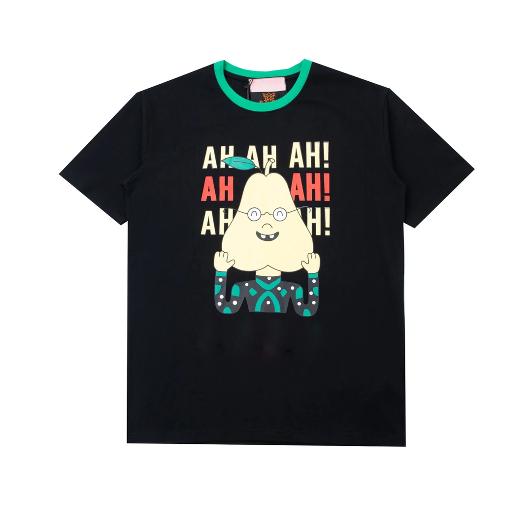 Best Quality Women Luxury Brand T-shirts Carton Pear AH AH AH Print O-neck Short Sleeve Summer T-shirt 1:1 Designer Tees
Best Quality Women Luxury Brand T-shirts Carton Pear AH AH AH Print O-neck Short Sleeve Summer T-shirt 1:1 Designer Tees