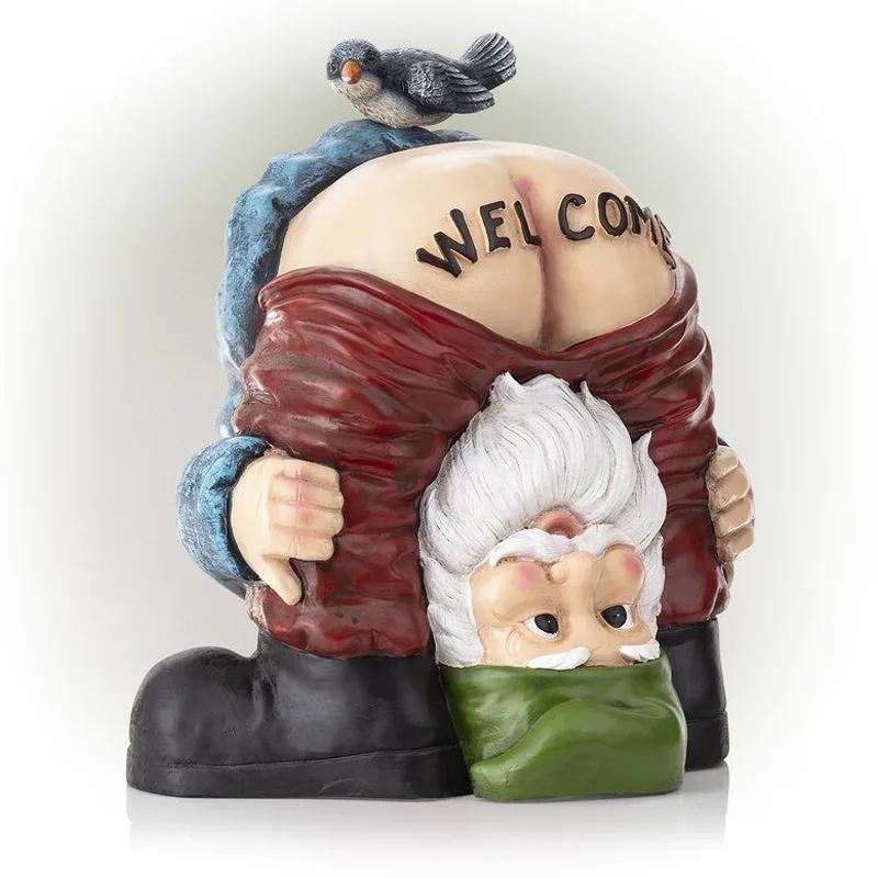 Resin Prank Dwarf Statue with Bird Creative Funny Doll-Welcome Dwarf Sculpture Handicraft Ornaments Home Garden Decoration
Resin Prank Dwarf Statue with Bird Creative Funny Doll-Welcome Dwarf Sculpture Handicraft Ornaments Home Garden Decoration