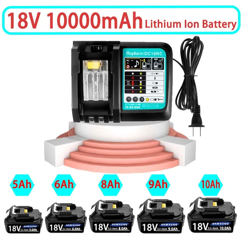 18650 Rechargeable Lithium-ion Makita Battery 18V 5Ah New For Power Tools BL1830 BL1840 BL1850 DC18RC DC18SF Li-ion
18650 Rechargeable Lithium-ion Makita Battery 18V 5Ah New For Power Tools BL1830 BL1840 BL1850 DC18RC DC18SF Li-ion