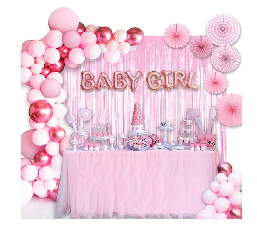 SURSURPIRSE Pink Latex Balloon Garland Arch Kit Baby Girl Foil Balloon Paper Fans Curtain Baby Shower Birthday Party Decoration
SURSURPIRSE Pink Latex Balloon Garland Arch Kit Baby Girl Foil Balloon Paper Fans Curtain Baby Shower Birthday Party Decoration