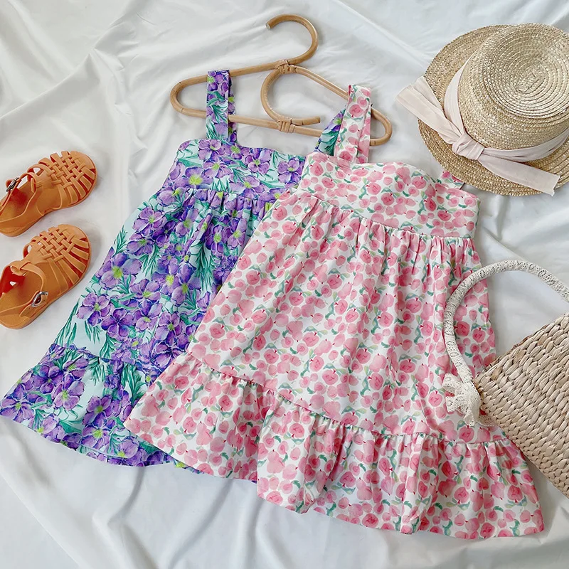 Summer 2022 New Arrivals Girls Sleeveless Ruffles Floral Pink Purple Dress Roupa Infantil Menina Cute Party Dress Custume 18M-6T
Summer 2022 New Arrivals Girls Sleeveless Ruffles Floral Pink Purple Dress Roupa Infantil Menina Cute Party Dress Custume 18M-6T