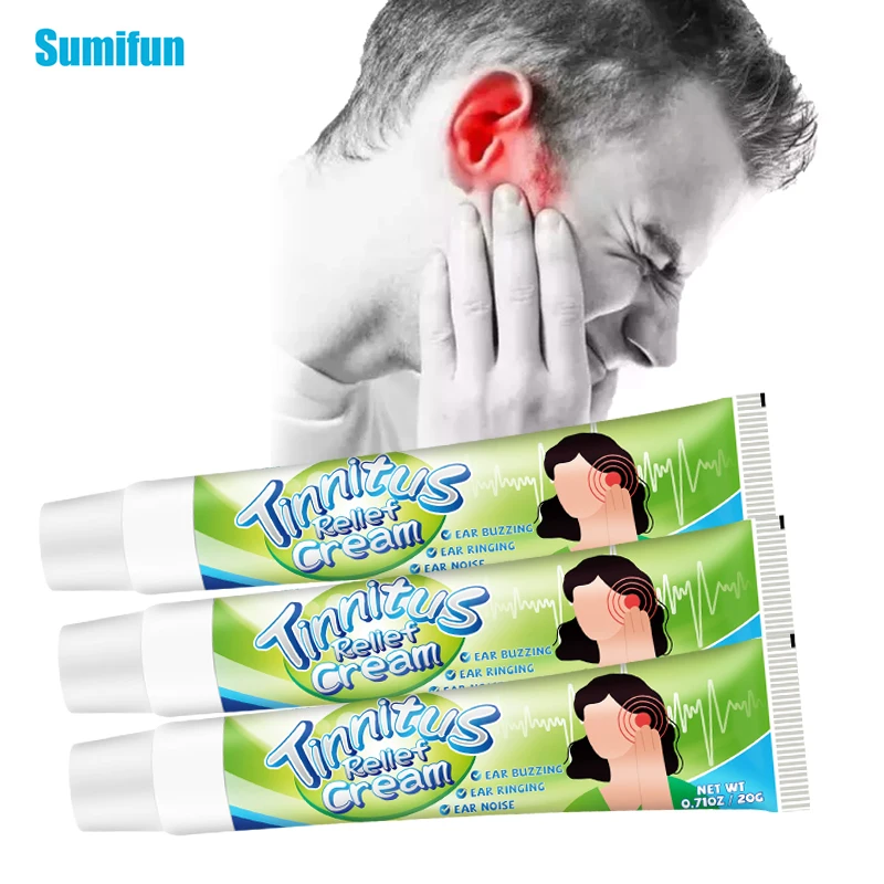 

3Pc Sumifun Tinnitus Care Cream Ear Itching Treat Deafness Herbal Ointment Prevent Hearing Loss Ear Pain Relief Medical Plaster