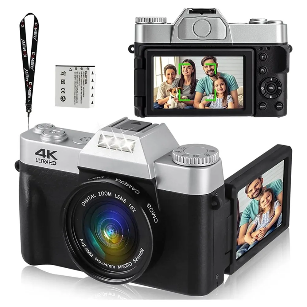 New 48MP Digital Photo Camera For Photography Flip Screen 4K UHD Selfie Camcorder Live Stream Vlog Video Camera Wifi Webcam
New 48MP Digital Photo Camera For Photography Flip Screen 4K UHD Selfie Camcorder Live Stream Vlog Video Camera Wifi Webcam