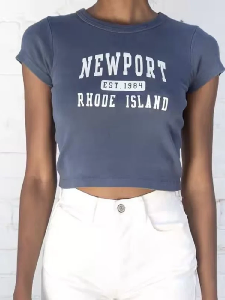 Casual Women Blue O Neck Letter Print Slim Short Tees 2022 Summer Fashion Ladies Casual Female Knitted Short Sleeves Top
Casual Women Blue O Neck Letter Print Slim Short Tees 2022 Summer Fashion Ladies Casual Female Knitted Short Sleeves Top