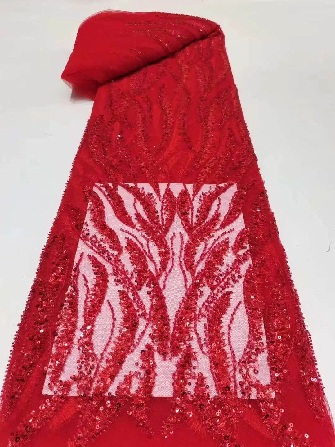 New Nigerian tulle lace Fabric with sequins and beads craft African Lace Fabric High Quality French Lace Hot Sale Embroidery
New Nigerian tulle lace Fabric with sequins and beads craft African Lace Fabric High Quality French Lace Hot Sale Embroidery