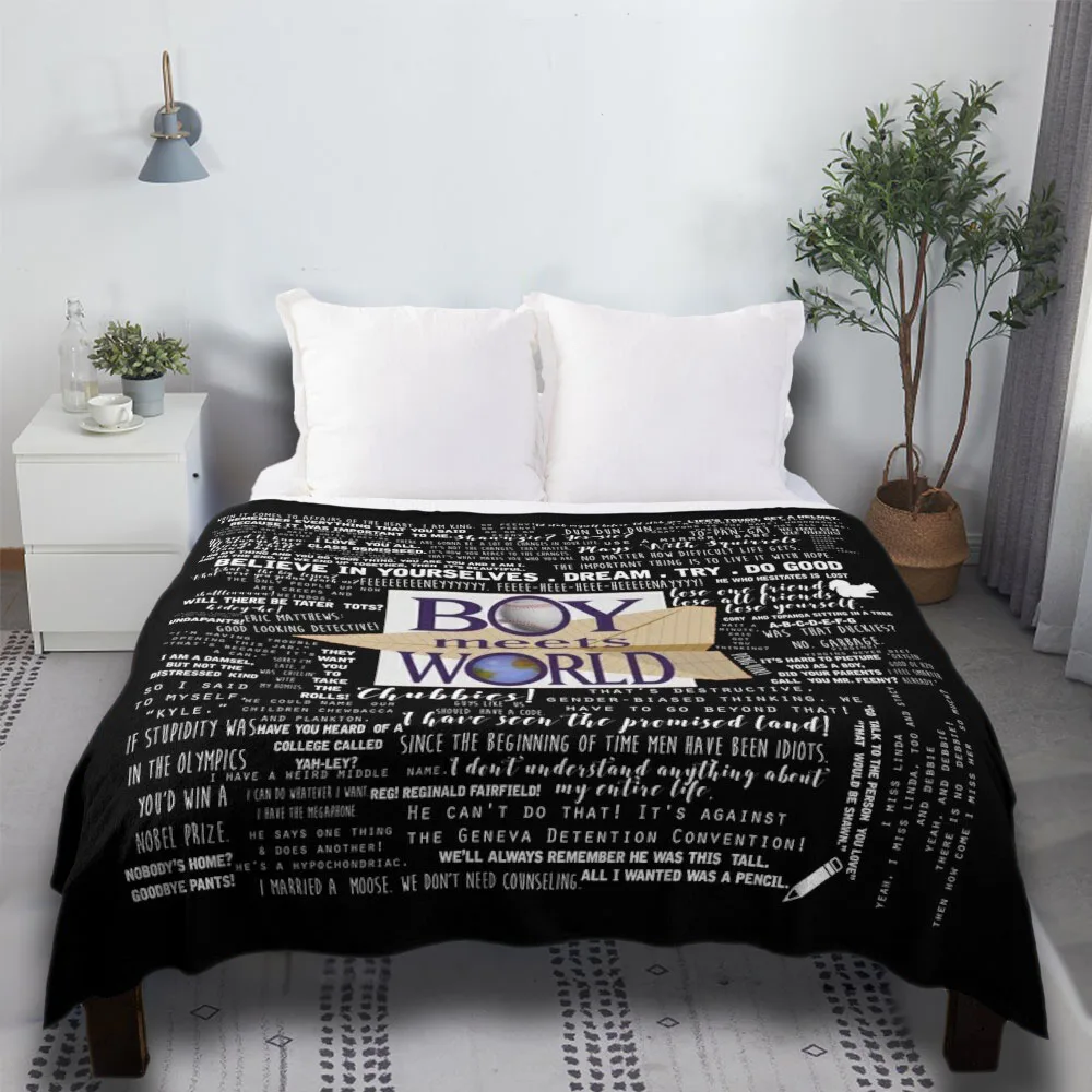 Boy Meets World Memorable Quotes Fabric Plaid For Sofa Fuzzy Plaid Custom Throw Blanket
Boy Meets World Memorable Quotes Fabric Plaid For Sofa Fuzzy Plaid Custom Throw Blanket