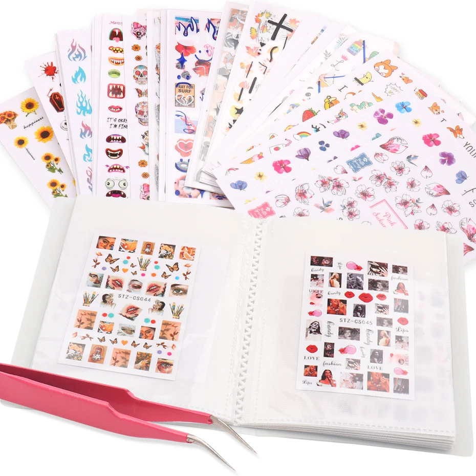 40 Slots Transparent Nails Sticker Storage Booklet Tweezer Set Slider Showing Placement Decal Photo Album Nail Supplies BE1991-1
40 Slots Transparent Nails Sticker Storage Booklet Tweezer Set Slider Showing Placement Decal Photo Album Nail Supplies BE1991-1