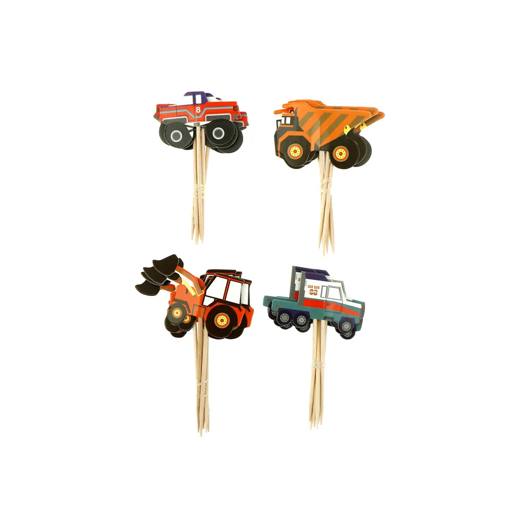 24pcs Cartoon Car truck Excavators child boy Birthday Party wedding cake flag Decoration Supplies Kids Gift Cupcake Toppers Pick
24pcs Cartoon Car truck Excavators child boy Birthday Party wedding cake flag Decoration Supplies Kids Gift Cupcake Toppers Pick