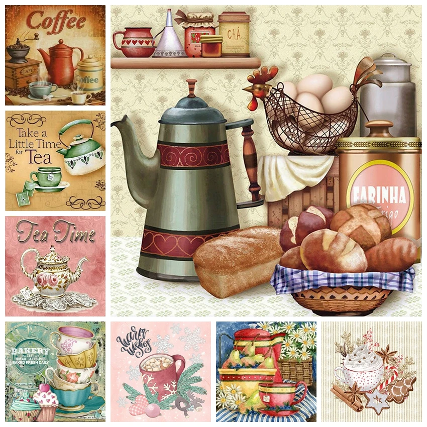 DIY Diamond Painting Cartoon Coffee Afternoon Tea Diamond Embroidery Full Square/Round Drill Mosaic Cross Stitch Kits Art Decor
DIY Diamond Painting Cartoon Coffee Afternoon Tea Diamond Embroidery Full Square/Round Drill Mosaic Cross Stitch Kits Art Decor