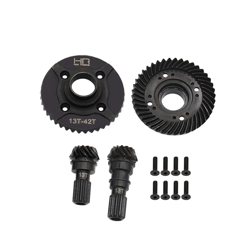 Hot Racing steel helical spiral 42T/13T Front/Rear gear set for 1/5 X Maxx 6S/8S 4WD 7779# 7777#
Hot Racing steel helical spiral 42T/13T Front/Rear gear set for 1/5 X Maxx 6S/8S 4WD 7779# 7777#