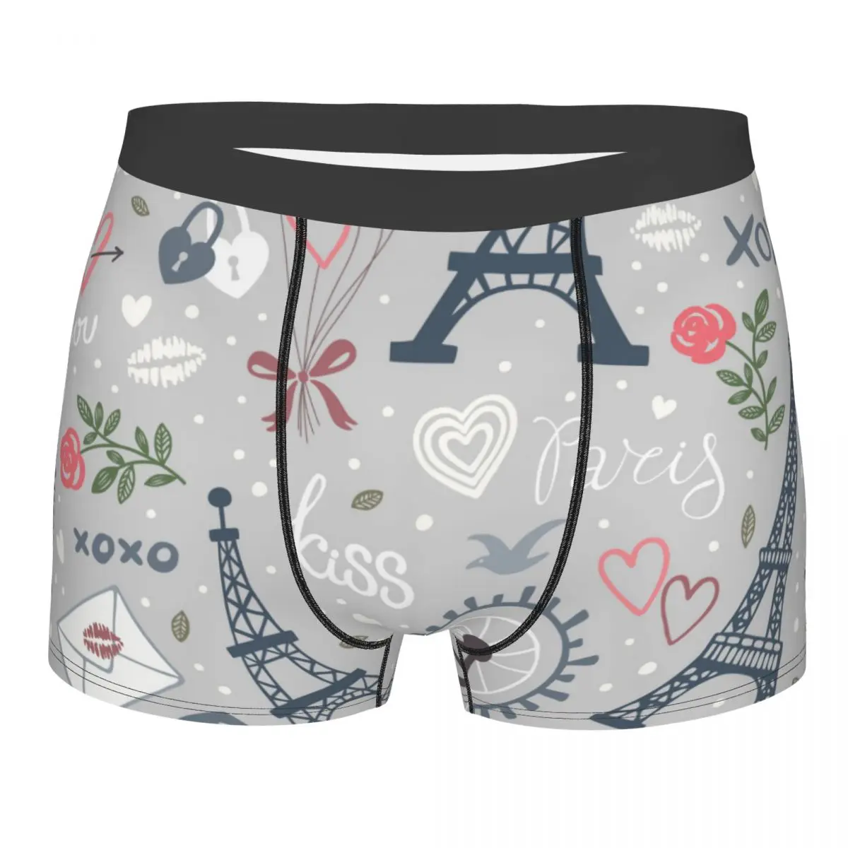 

Underwear Male Panties Underpants Boxershorts Observation Wheel And Eiffel Tower Men Boxers Sexy Boxer Homme