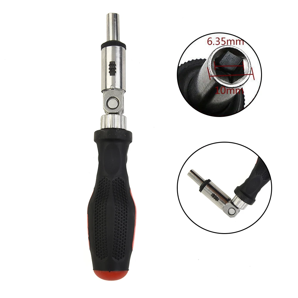 Durable New Practical Ratchet Screwdriver Hex Left Right Rotating TPR Handle Wear-resistant 1/4 Inch 180 Degree
Durable New Practical Ratchet Screwdriver Hex Left Right Rotating TPR Handle Wear-resistant 1/4 Inch 180 Degree