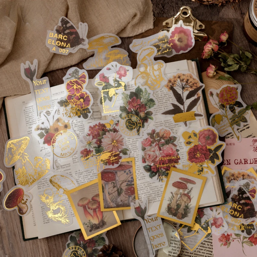 60pcs/set Flower Plants Butterfly Gold Stamping Stickers DIY Scrapbooking Journal Collage Phone Diary Album Happy Plan
60pcs/set Flower Plants Butterfly Gold Stamping Stickers DIY Scrapbooking Journal Collage Phone Diary Album Happy Plan
