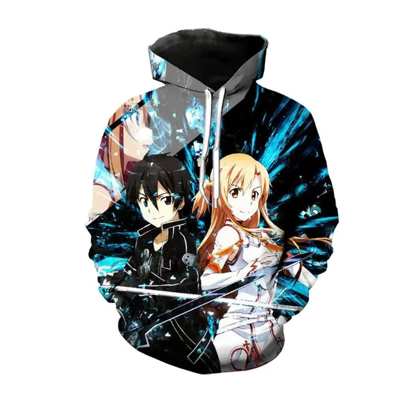 Anime Sword Art Online Kirito Asuna 3D Print Men/Women Hoodie Autumn Hooded Tracksuits Fashion Casual Oversized
Anime Sword Art Online Kirito Asuna 3D Print Men/Women Hoodie Autumn Hooded Tracksuits Fashion Casual Oversized