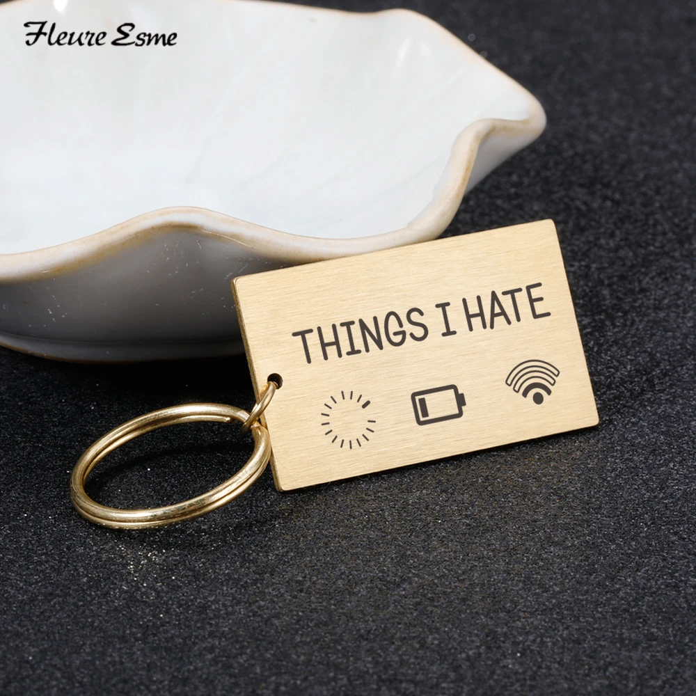 Keychain Things I Hate Funny Humor Key Chain for Myself BBF Girlfriend Boyfriend Family Keyring Accessories for Bag Wholesale
Keychain Things I Hate Funny Humor Key Chain for Myself BBF Girlfriend Boyfriend Family Keyring Accessories for Bag Wholesale