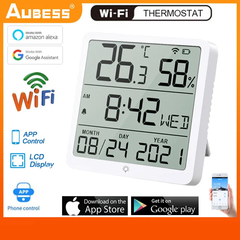 Tuya WIFI Temperature And Humidity Sensor Indoor Hygrometer Thermometer Detector Support Smart Life Amazon Alexa Google Home
Tuya WIFI Temperature And Humidity Sensor Indoor Hygrometer Thermometer Detector Support Smart Life Amazon Alexa Google Home
