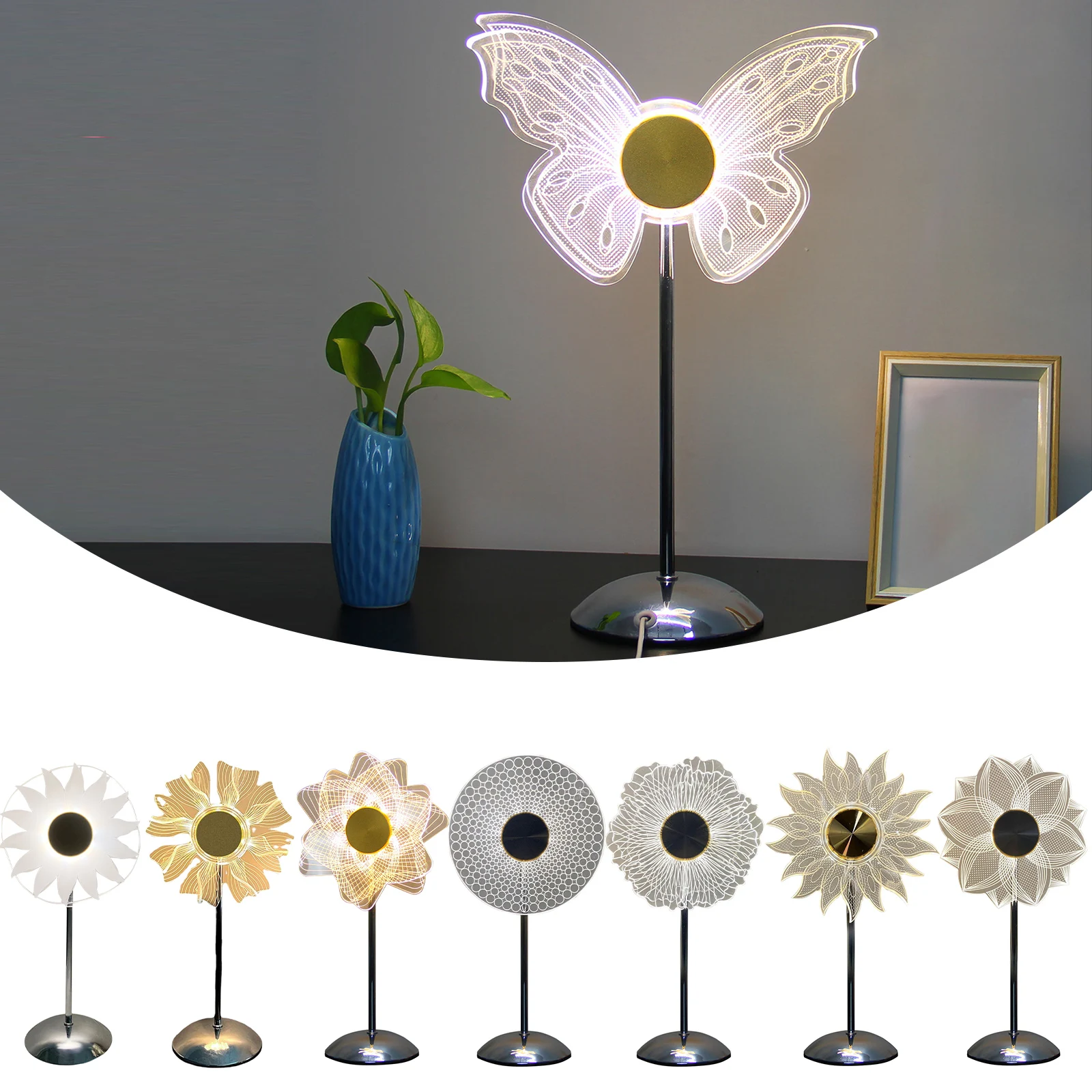 Acrylic Butterfly Decorative Light USB Plug-in 6W Windmill Flower Night Lamp 3 Colors Dimmable Christmast Gift for Living Room
Acrylic Butterfly Decorative Light USB Plug-in 6W Windmill Flower Night Lamp 3 Colors Dimmable Christmast Gift for Living Room