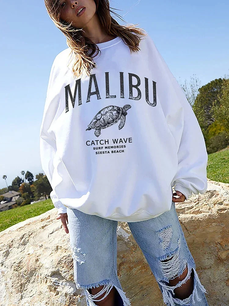 Malibu Beach Club Print Female Hoodie Long Sleeves O-Neck High Street Sweatshirts Personality Casual Clothes Women Pullover Top
Malibu Beach Club Print Female Hoodie Long Sleeves O-Neck High Street Sweatshirts Personality Casual Clothes Women Pullover Top