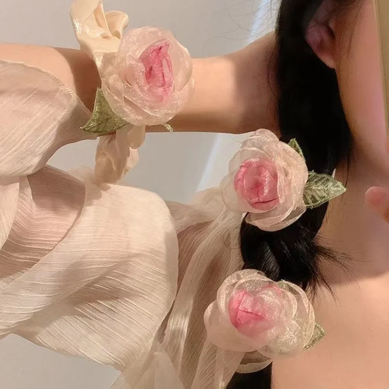 Rose Large Intestine Hair Ring Mesh Korean Fashion Elastic Rubber Band Hair Band Hair Accessories Girl Ponytail Holder Ornaments
Rose Large Intestine Hair Ring Mesh Korean Fashion Elastic Rubber Band Hair Band Hair Accessories Girl Ponytail Holder Ornaments