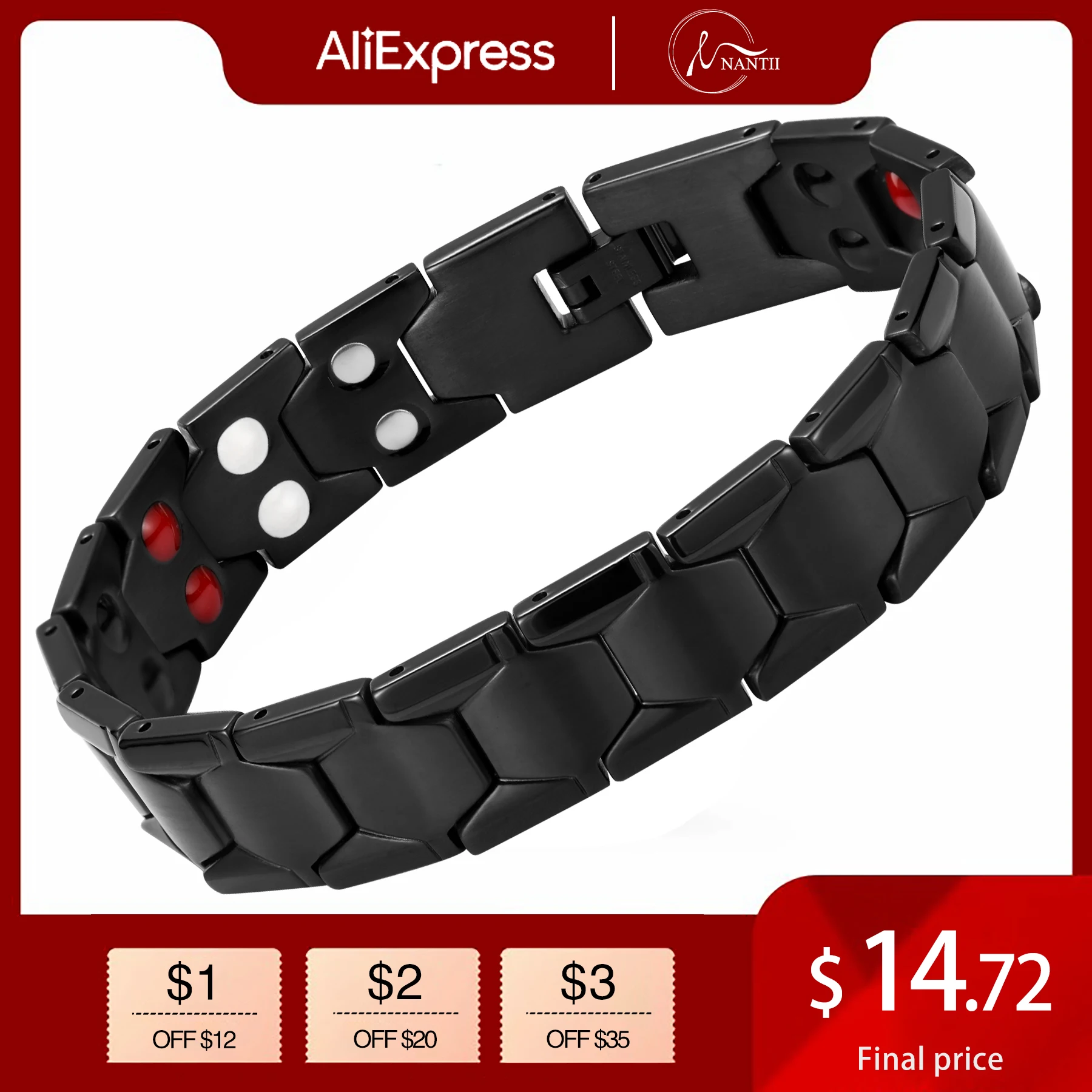 【Carnival Price】Nantii Double Row Strong Magnetic Therapy Bracelet Men's Stainless Steel Carpal Tunnel Healing Energy Bracelet
【Carnival Price】Nantii Double Row Strong Magnetic Therapy Bracelet Men's Stainless Steel Carpal Tunnel Healing Energy Bracelet
