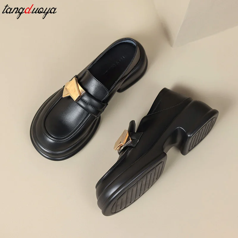 platform Loafers Shoes British Style Muffin Thick Sole Round Toe Single Shoes Loafers Women Luxury Designer Brand Pumps
platform Loafers Shoes British Style Muffin Thick Sole Round Toe Single Shoes Loafers Women Luxury Designer Brand Pumps