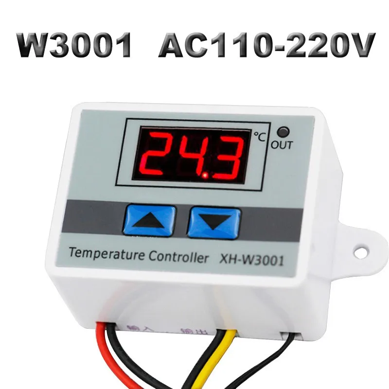 XH-W3001 Digital LED Temperature Controller Microcomputer Thermostat + Probe New Thermoregulator Home Instrumentation
XH-W3001 Digital LED Temperature Controller Microcomputer Thermostat + Probe New Thermoregulator Home Instrumentation