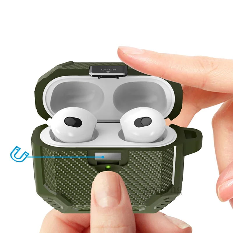 Magnetic Switch Case for Airpods Pro 2 Earphone Cover Case for Airpods 3 Pro 2 2022 2nd Generation Carbon Fiber Case with Hook
Magnetic Switch Case for Airpods Pro 2 Earphone Cover Case for Airpods 3 Pro 2 2022 2nd Generation Carbon Fiber Case with Hook