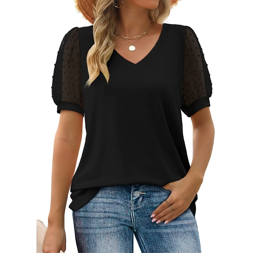 2023 Women's T-shirt Casual Solid Short Sleeve Top Loose Half Sleeve Large Women's Underlay T-shirt Summer Homewear
2023 Women's T-shirt Casual Solid Short Sleeve Top Loose Half Sleeve Large Women's Underlay T-shirt Summer Homewear