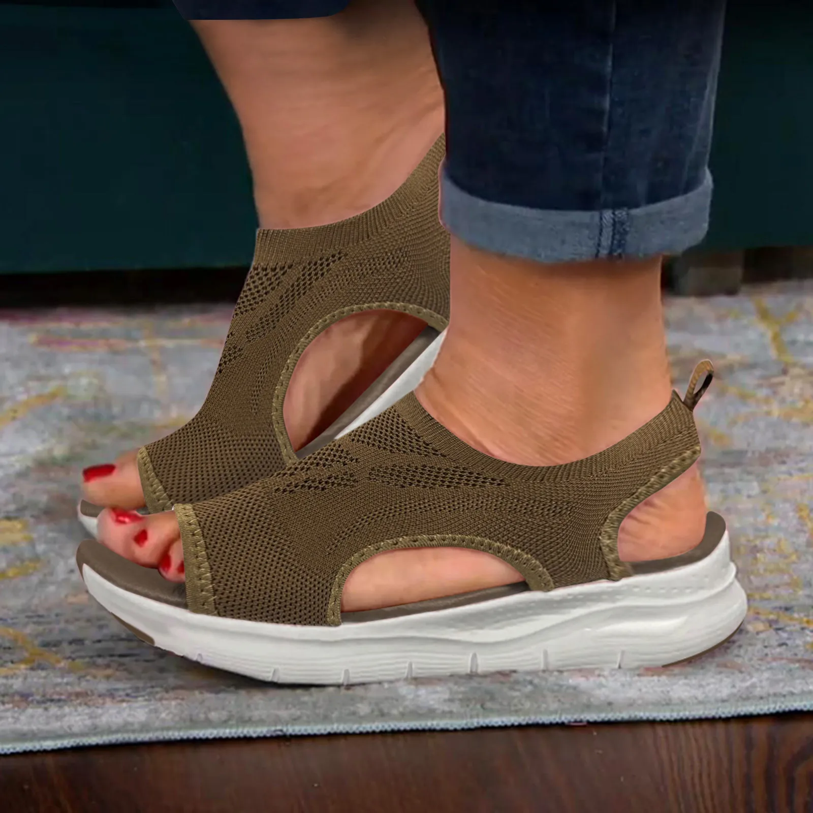 Casual Women's Shoes Ladies Summer Mesh Platform Sandals Fish Mouth Breathable Female Footwear Non-slip Wedges Shoes Sandalias
Casual Women's Shoes Ladies Summer Mesh Platform Sandals Fish Mouth Breathable Female Footwear Non-slip Wedges Shoes Sandalias
