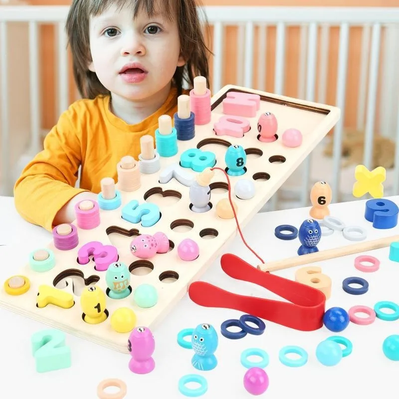Kids Montessori Educational Puzzle Board Wooden Math Toys Count Number Fishing Clip Beads Shape Cognition Match Children Toy
Kids Montessori Educational Puzzle Board Wooden Math Toys Count Number Fishing Clip Beads Shape Cognition Match Children Toy