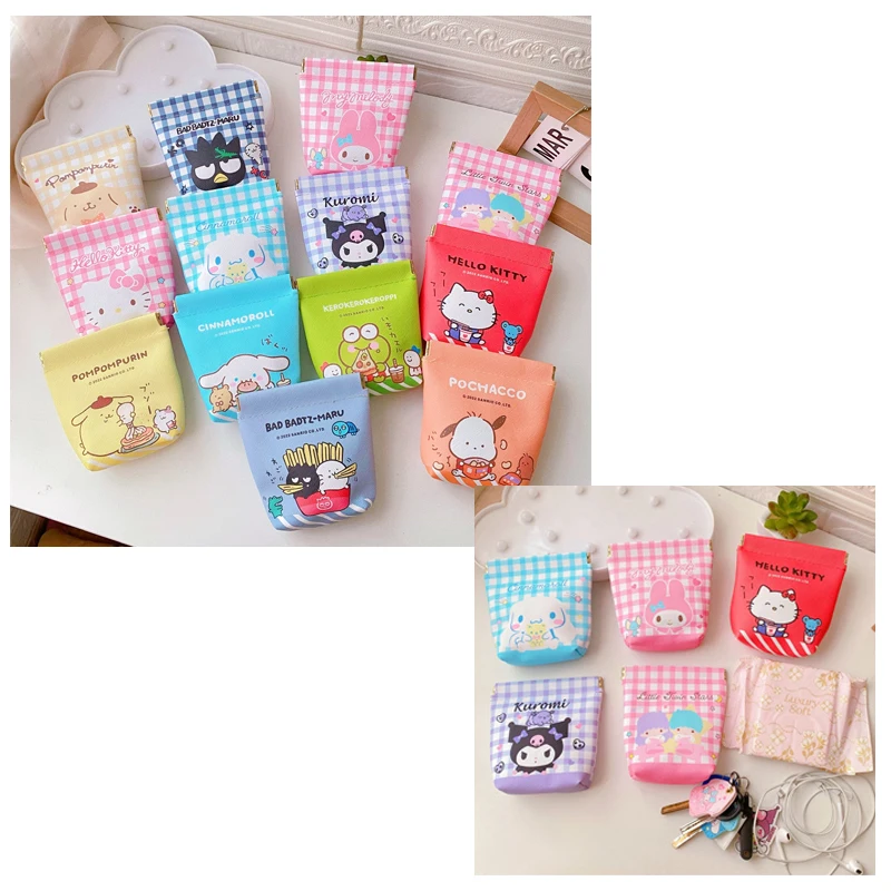 Sanrioed мультфильм аниме Kuromi Cinnamoroll Purin Dog My Melody Портативная сумка для гигиенических салфеток кошелек для монет Сумки для хранения наушников
Sanrioed мультфильм аниме Kuromi Cinnamoroll Purin Dog My Melody Портативная сумка для гигиенических салфеток кошелек для монет Сумки для хранения наушников