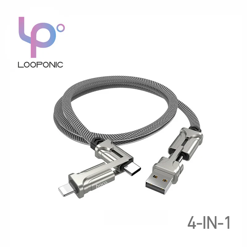 4in1 Type-c USB-C PD Fast Charge data cable cord lightning zinc alloy 60W wire for iphone ipad samsung xiaomi Huawei laptop
4in1 Type-c USB-C PD Fast Charge data cable cord lightning zinc alloy 60W wire for iphone ipad samsung xiaomi Huawei laptop