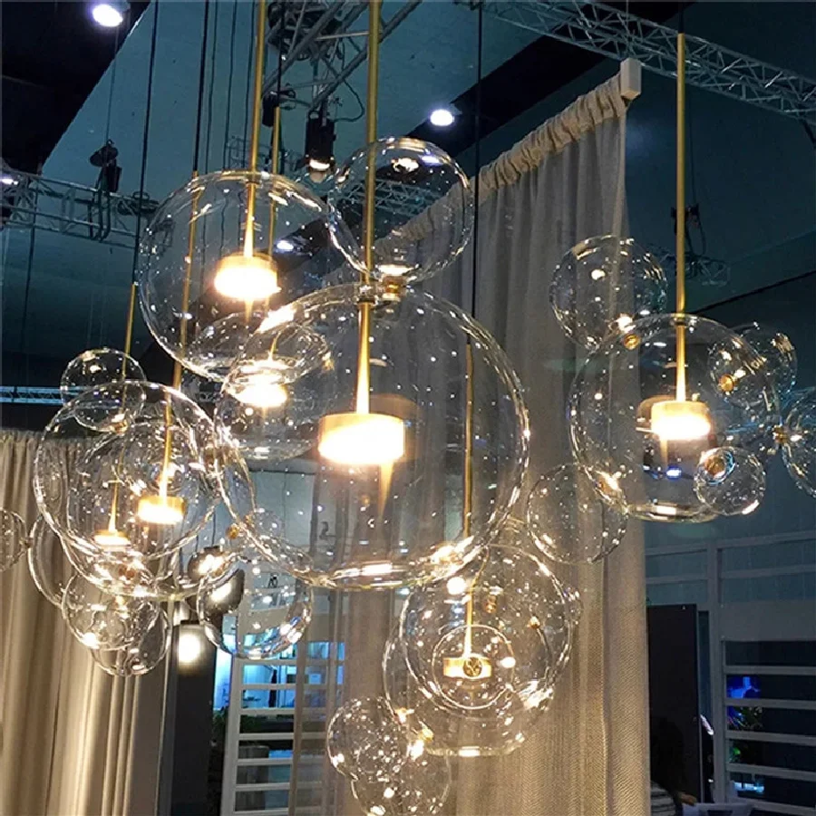 Living room Chandelier Warm/White Lighting Creative Clear Glass Bubble LED Chandelier for Dinging room Lighting Fixture
Living room Chandelier Warm/White Lighting Creative Clear Glass Bubble LED Chandelier for Dinging room Lighting Fixture