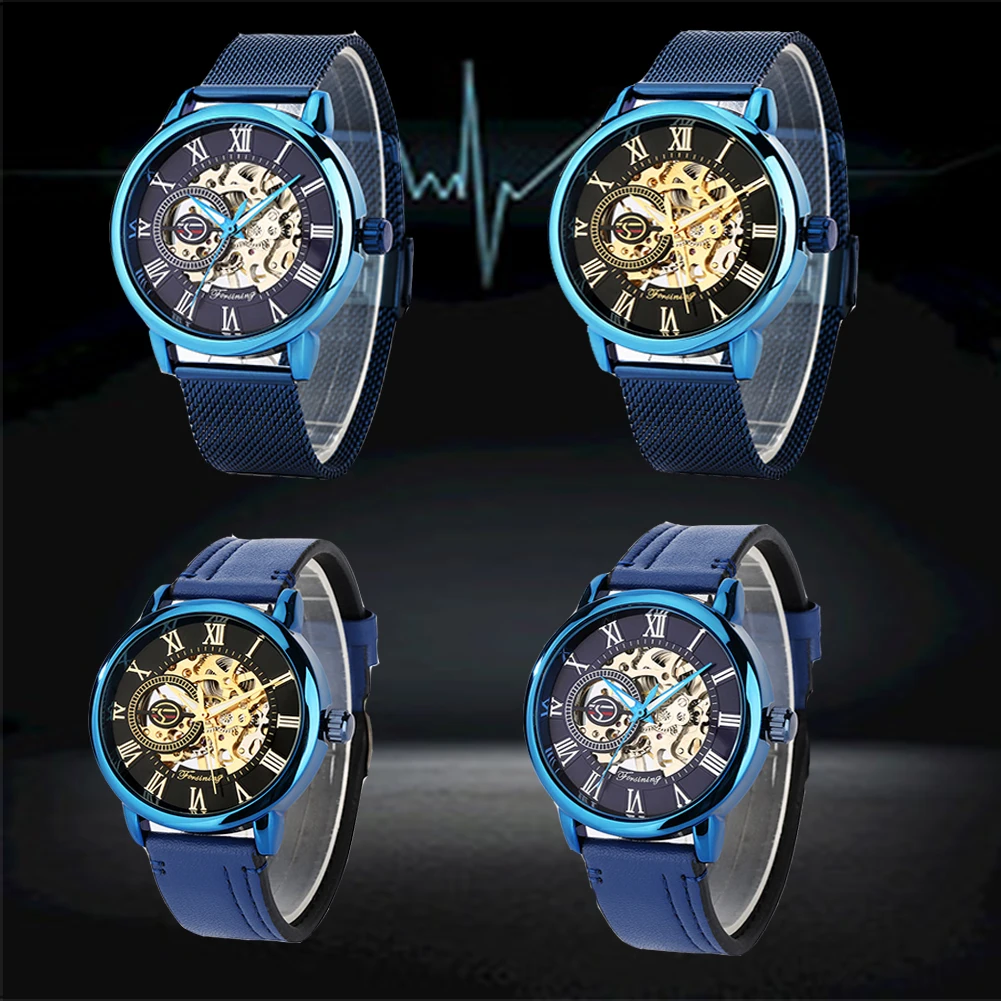 Luxury Fashion Manual Mechanical Men's Watch Mesh Belt Leather Strap Up Nail Business Leisure Sports Wristwatch for Boyfriend
Luxury Fashion Manual Mechanical Men's Watch Mesh Belt Leather Strap Up Nail Business Leisure Sports Wristwatch for Boyfriend