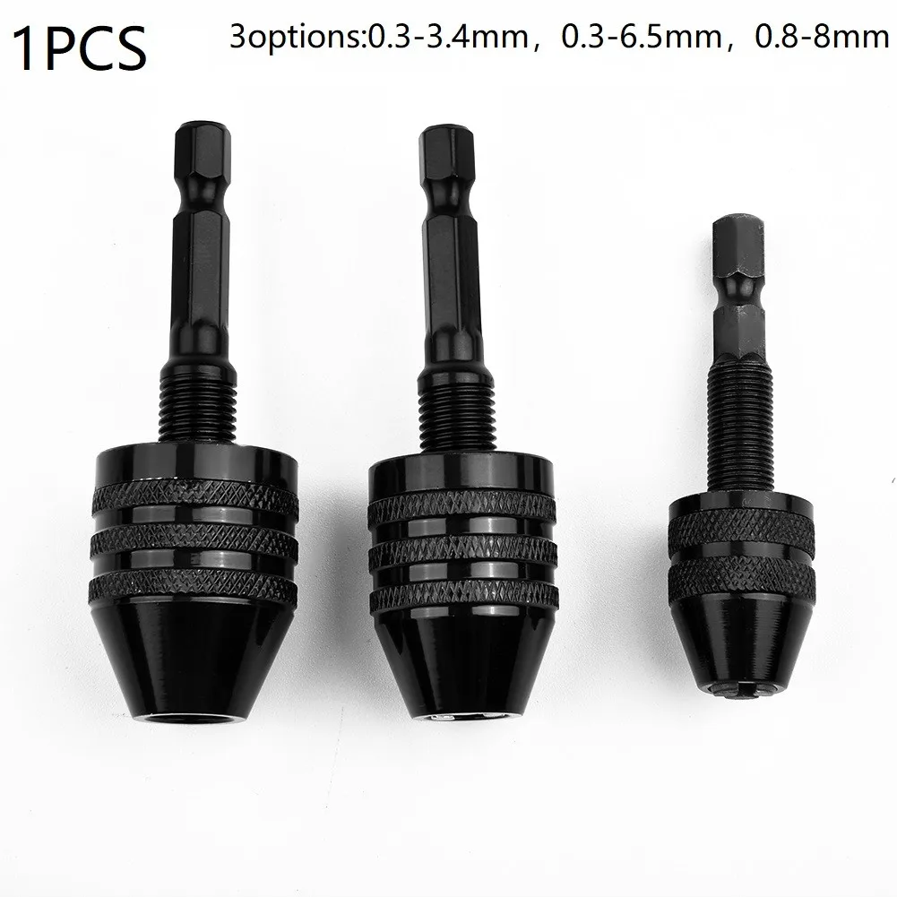 New Keyless Drill Chuck 0.3mm-8mm Self-Tighten Electric Drill Bits Collet Fixture Tools 1/4" Hex Shank Quick Change Converters
New Keyless Drill Chuck 0.3mm-8mm Self-Tighten Electric Drill Bits Collet Fixture Tools 1/4" Hex Shank Quick Change Converters