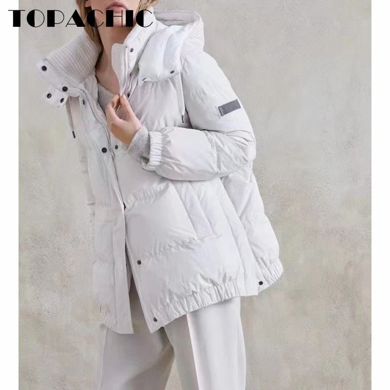 10.28 TOPACHIC Women's Goose Down Jacket Bead Chain Hooded Drawstring Zipper Ski Keep Warm
10.28 TOPACHIC Women's Goose Down Jacket Bead Chain Hooded Drawstring Zipper Ski Keep Warm