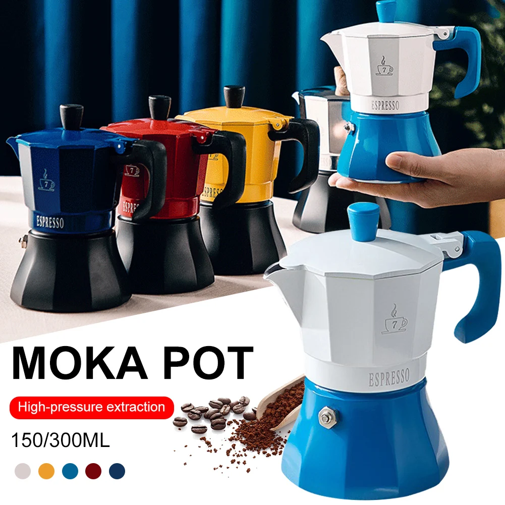 150/300ML Aluminum Espresso Coffee Maker Stovetop Moka Pot Italian Coffee Machine Coffee Brewing Tool For Home Cafe Coffeeware
150/300ML Aluminum Espresso Coffee Maker Stovetop Moka Pot Italian Coffee Machine Coffee Brewing Tool For Home Cafe Coffeeware