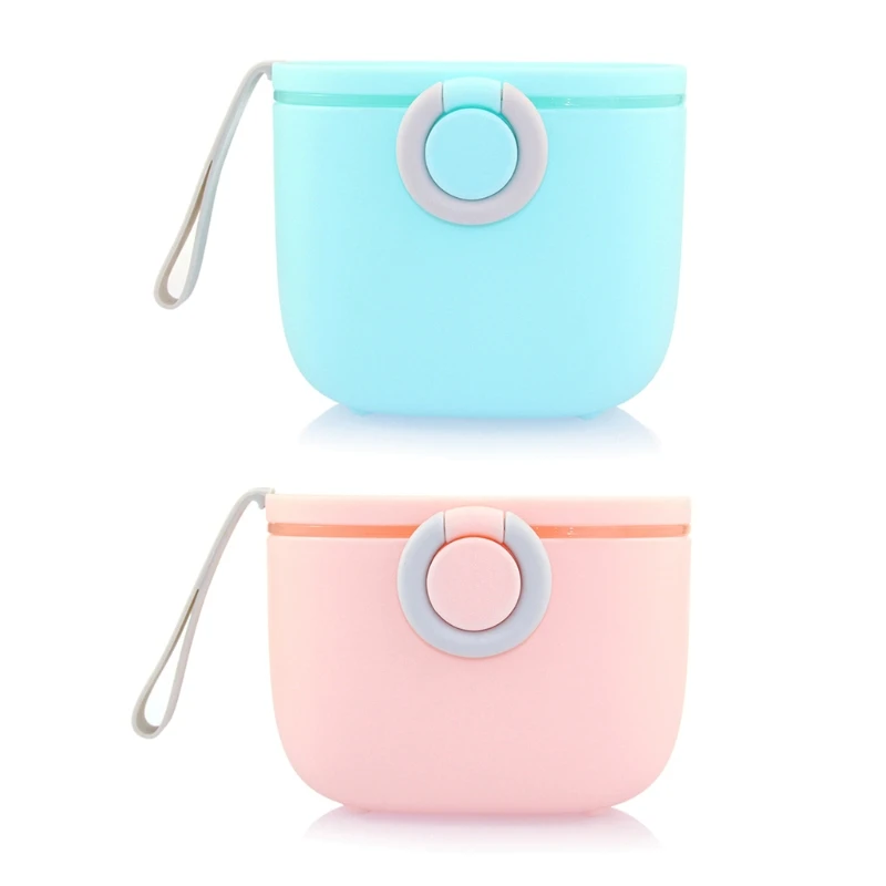 

500ML Baby Food Storage Box Single Layer Solid Color Portable Cereal Box Baby Milk Powder Box Snacks Container