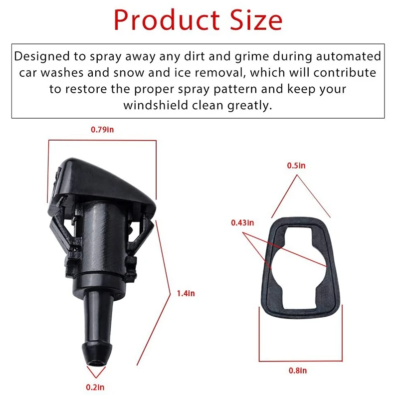 Windshield Washer Squirter Nozzle Spray for Chrysler Dodge Jeep 4805742AB, 5116079AA
Windshield Washer Squirter Nozzle Spray for Chrysler Dodge Jeep 4805742AB, 5116079AA
