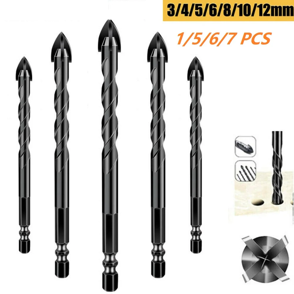 Cross Hex Tile Drill Bits Set Ceramic Hole Opener Screwdriver Carpentry Tools For Metal Wood Drilling Concrete Construction Tool
Cross Hex Tile Drill Bits Set Ceramic Hole Opener Screwdriver Carpentry Tools For Metal Wood Drilling Concrete Construction Tool